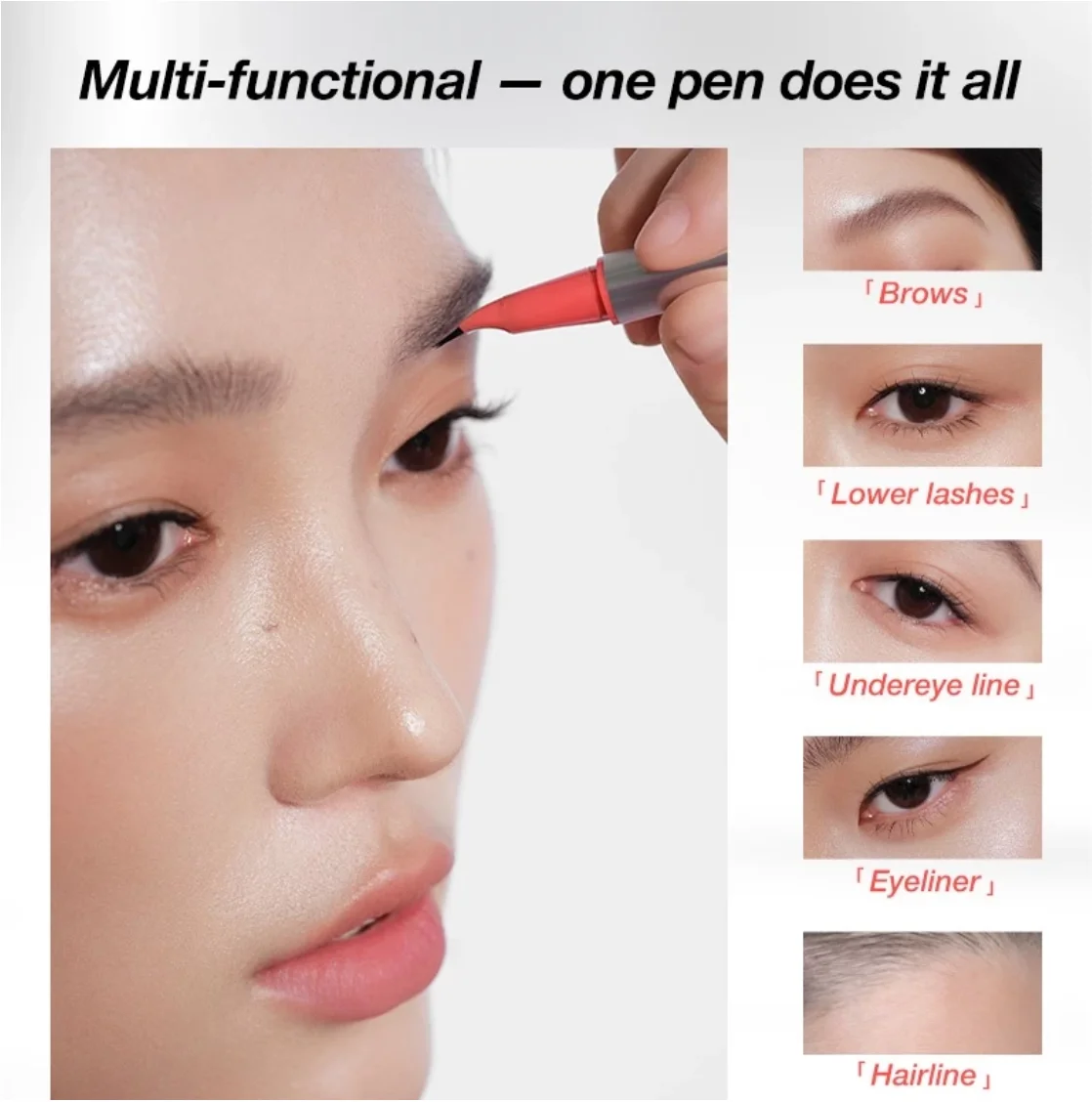 Judydoll Orange Label „Dual-ended Liquid Brow Pen“ Augenbrauen-Flüssigkeitsstift, wasserfeste und schweißfeste Kosmetik, Original-Make-up