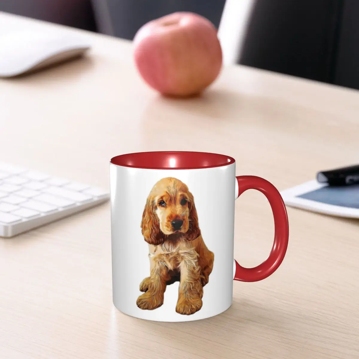 Gold Cocker Spaniel Puppy Dog Mug Funny Ceramic Coffee Cups Tea Mugs Milk Cup Drinkware Gift for Woman Man