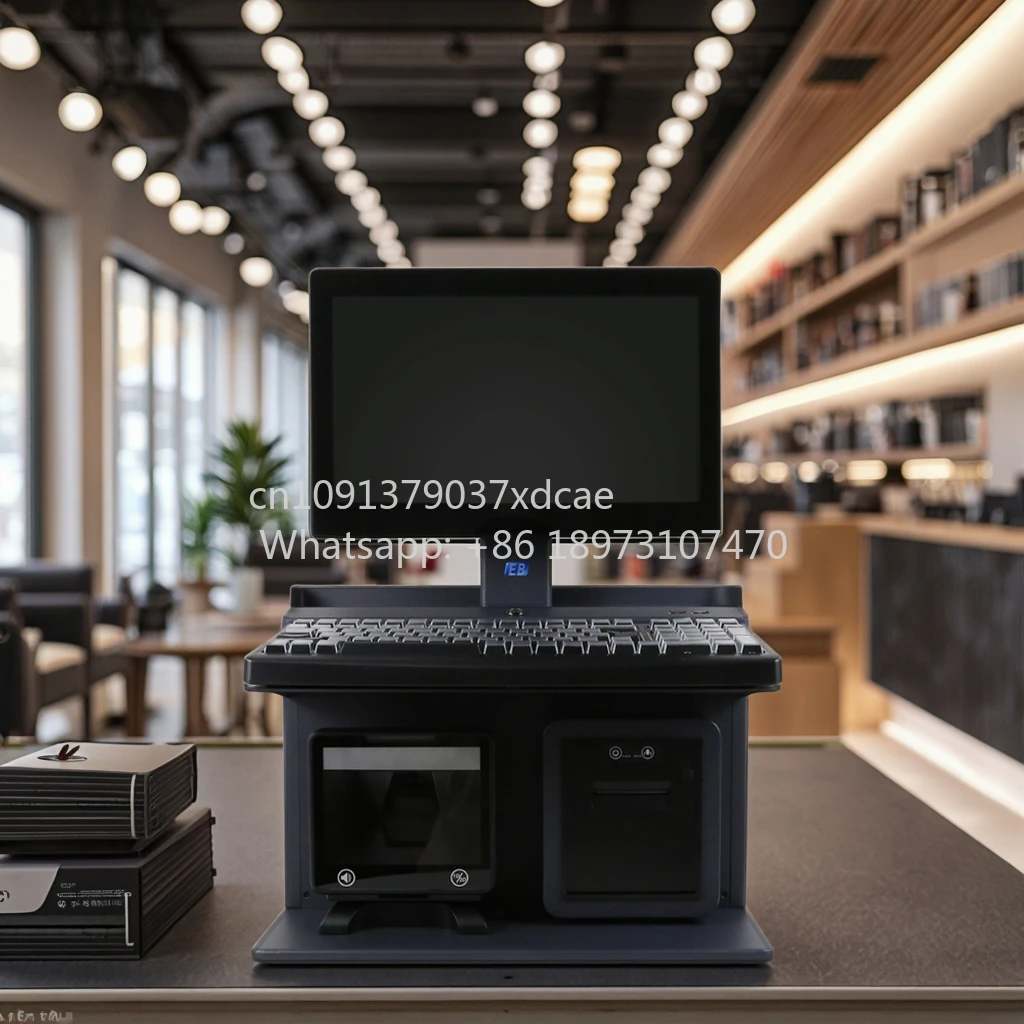 EB PS-35D Универсальная POS-система 14-дюймовый кассовый аппарат с двойным экраном Встроенный термопринтер 58 мм Четырехъядерный процессор Intel I5 Multi-OS 1