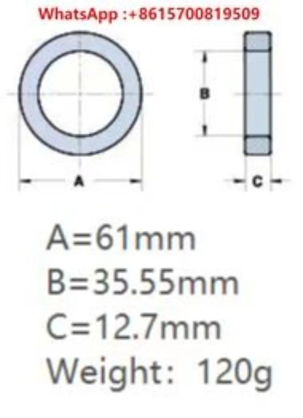 1pcs FT240-43 Magnetic Ring High Frequency Magnetic Ring End Feed 49:1 Barron American Ferrite Magnetic Ring