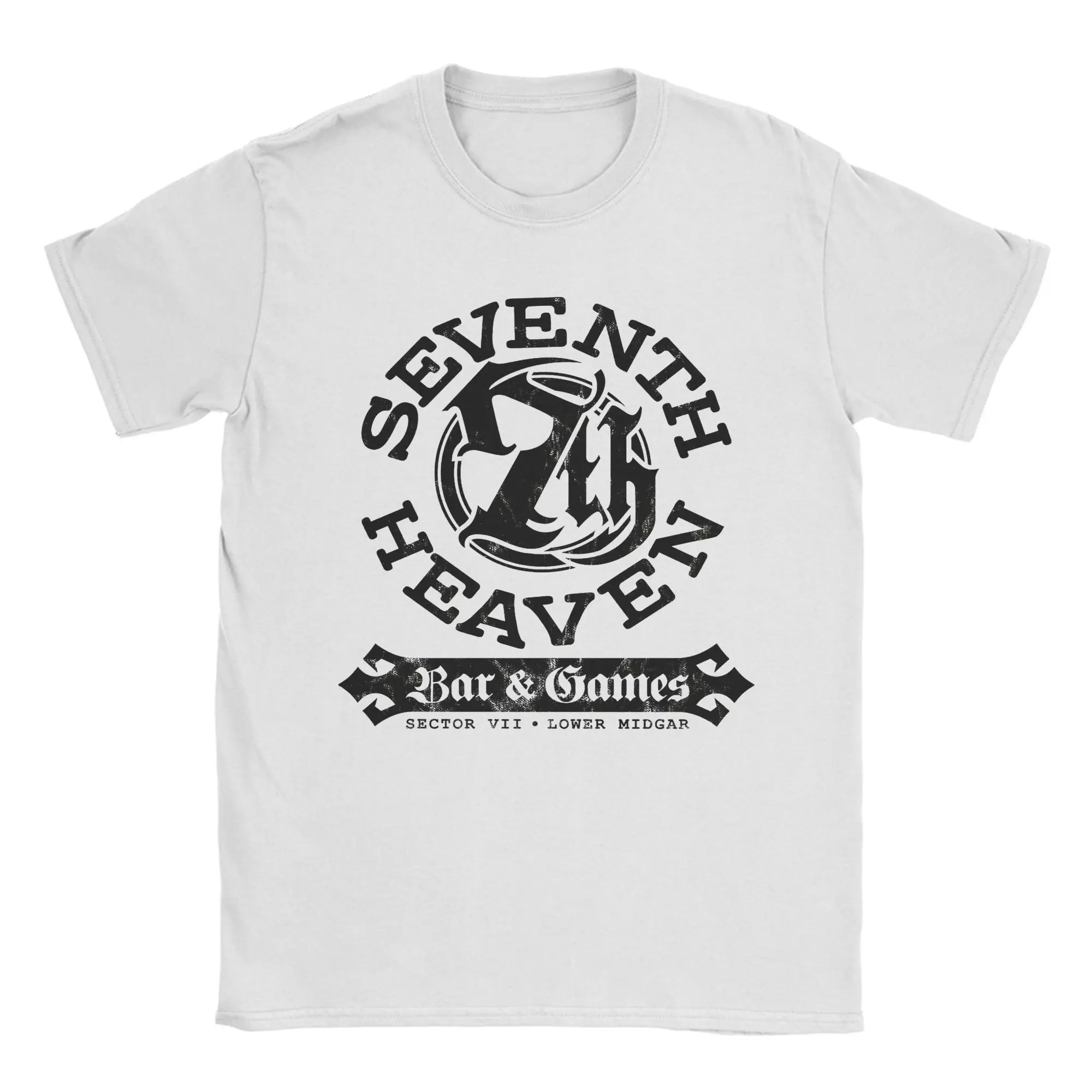 Finals Fantasys T-Shirt Men Women Sector 7 Seventh Heaven Bar Leisure Cotton Tee Shirt Round Collar Short Sleeve T Shirt