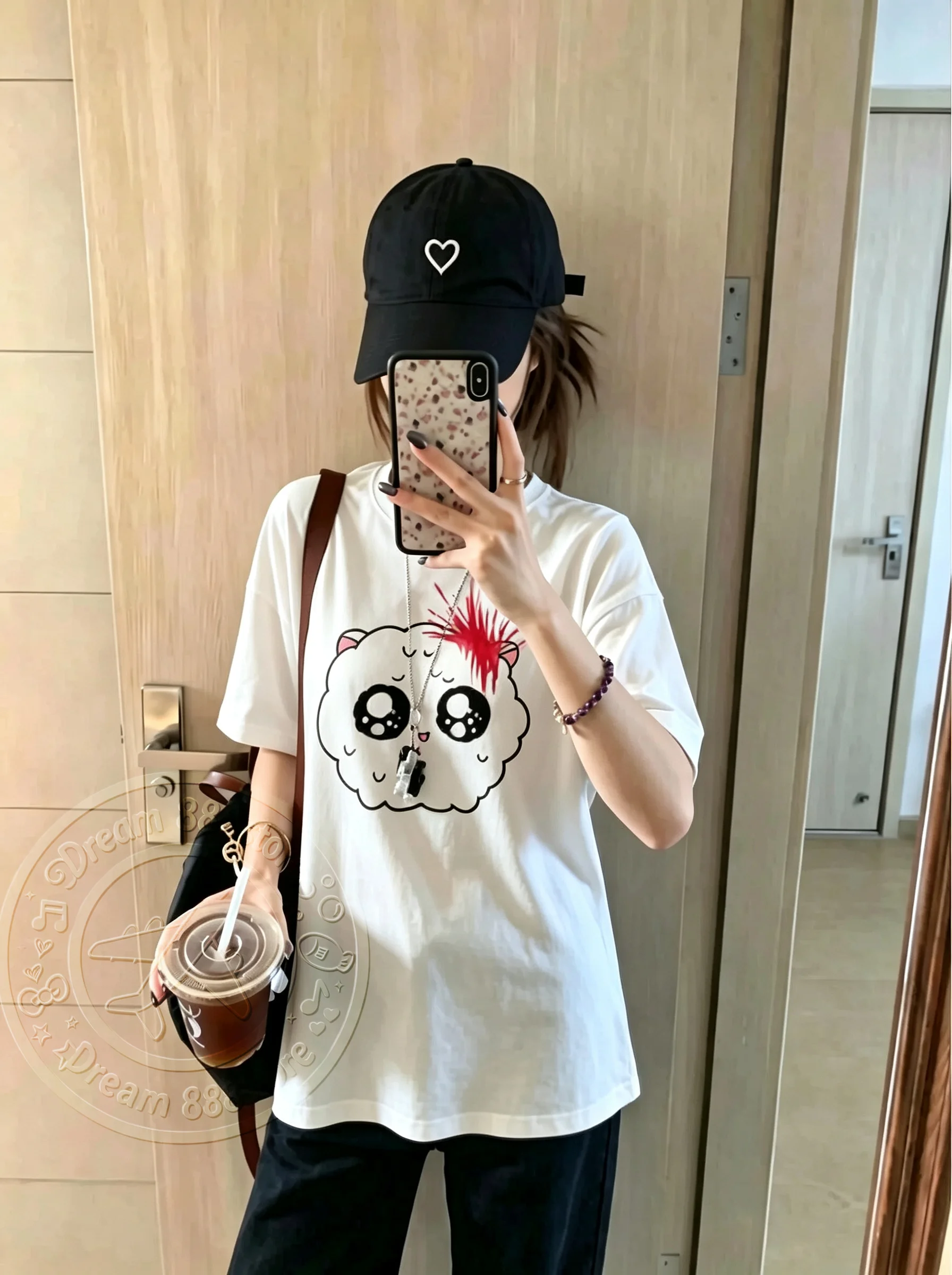 Cute Cartoon Sheep Graphic T‑Shirt Kawaii Funny Lamb Print Oversized Short Sleeve Casual Harajuku Streetwear Tee Tops For Women