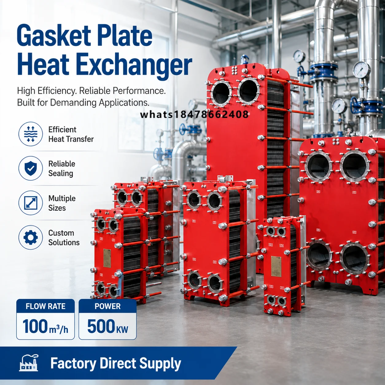 Industrial Solution Chemical System 500m3/h 2000m3/h Plattenwaermetauscher Titanium High Heat Transfer Plate Heat Exchanger