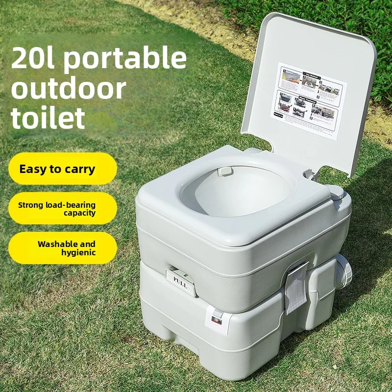 

20-литровый портативный уличный туалет для кемпинга, аварийный туалет для улицы, мобильный туалет для автомобиля