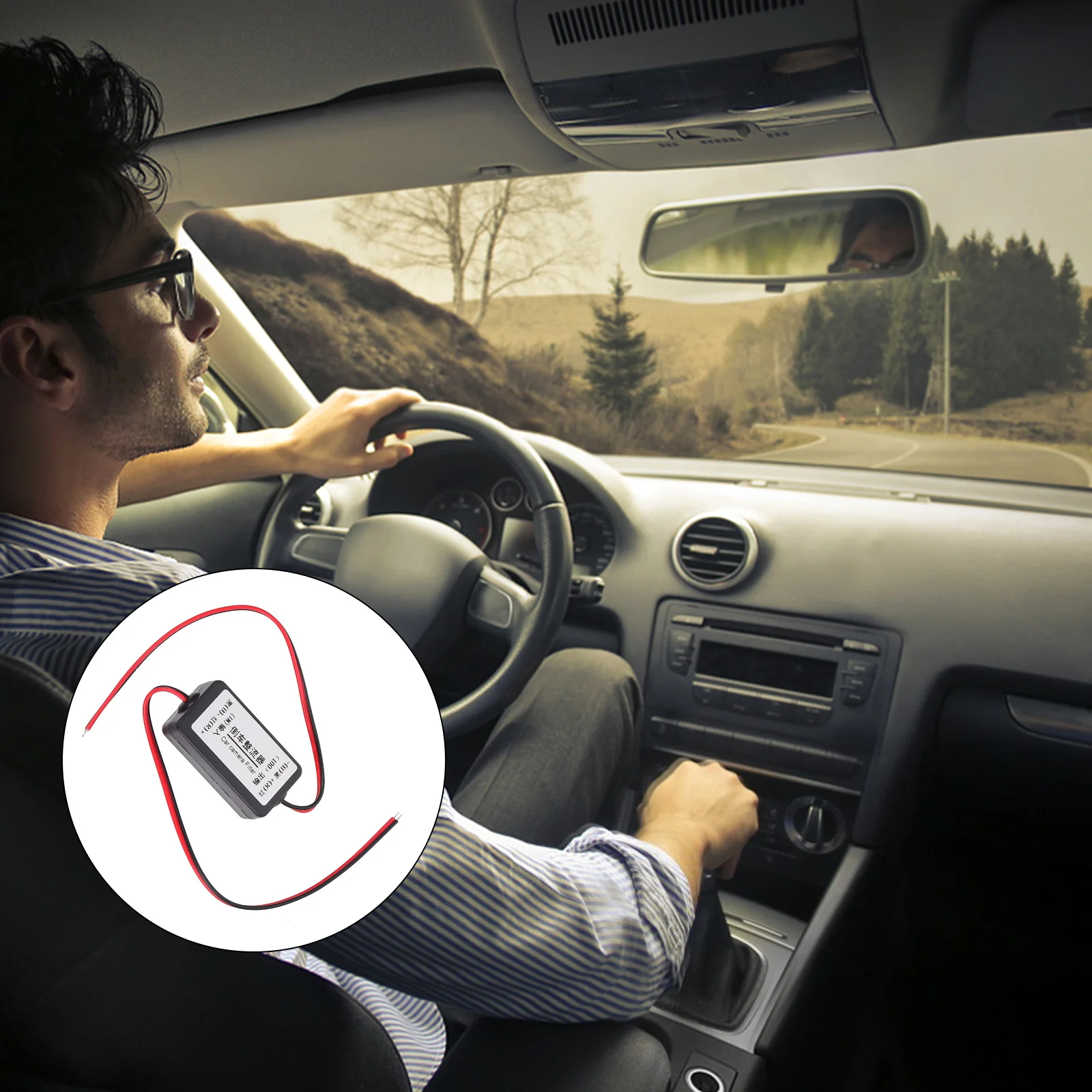 

Creative Car Rear View Camera Power Rectifier 12V DC ABS Rubber Aluminum Filter Connector Relay Capacitors Voltage Stabilizer