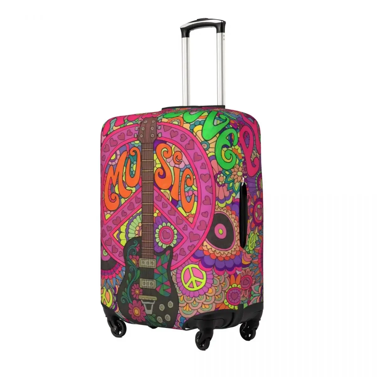 Peace Floral Garden Print Luggage Protective Dust Covers Elastic Waterproof 18-32inch Suitcase Cover Travel Accessories