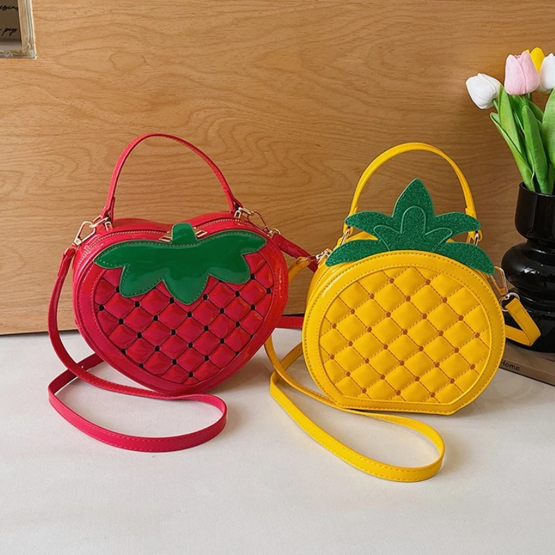 2026 New Women's Crossbody Bag Fashion High Quality Fruit Shaped Women's Handbag Solid Color Cute Girl Change Mini Storage Bag