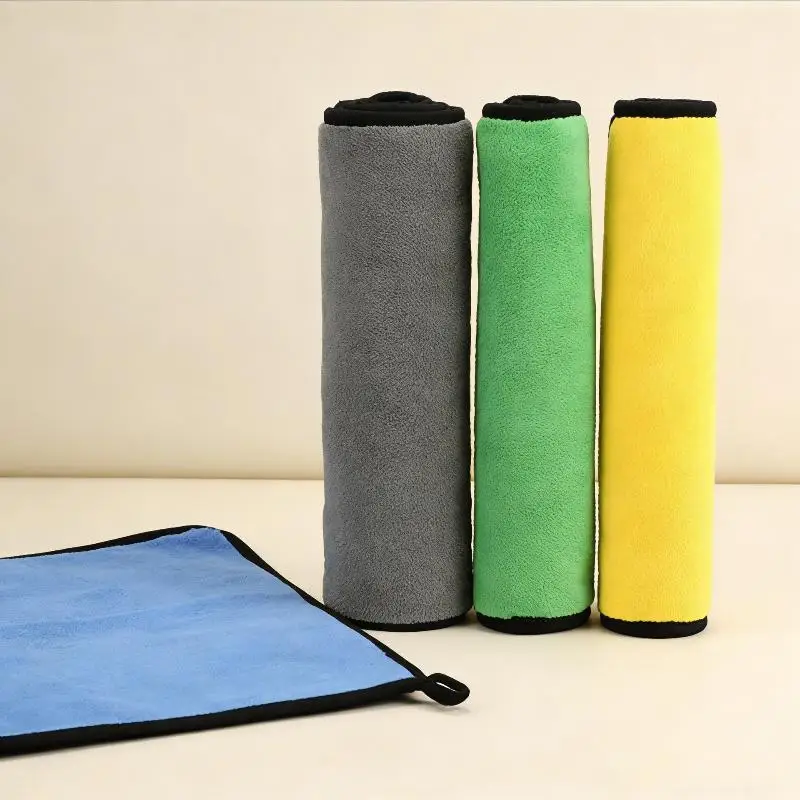 Thick Coral Fleece Car Drying Towel Lint Free Scratch Resistant Multi Use Microfiber Cleaning Cloth for Travel Home Auto