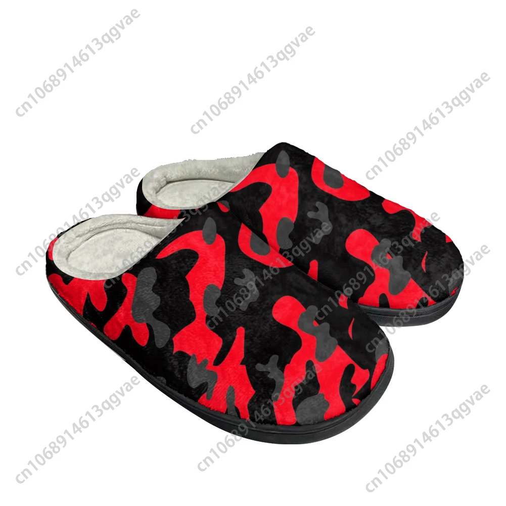 Navy Camo Home Cotton Custom Slippers Mens Womens Sandals Camouflage Plush Bedroom Casual Keep Warm Shoes Thermal Slipper