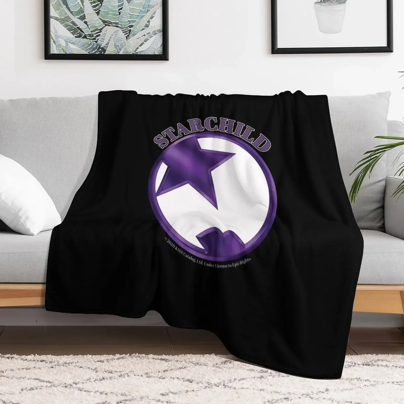 

Purple Starchild Artwork - Round - Kiss Throw Blanket Hair Thin Blankets Furry Shaggy sofa bed Blankets