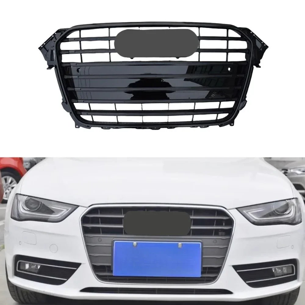 

For S4 Grill Racing Grills Front Hood Grille Car Front Bumper Grill Center Grille for A4/S4 B8.5 2013-2016