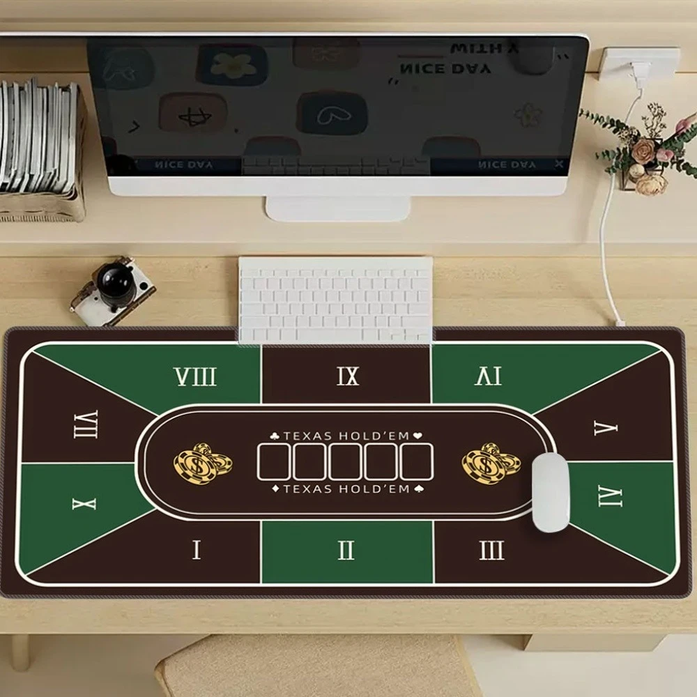 Anti-slip base keyboard mouse pad, with poker card design, high-definition poker card desktop layout escritorio accesorios