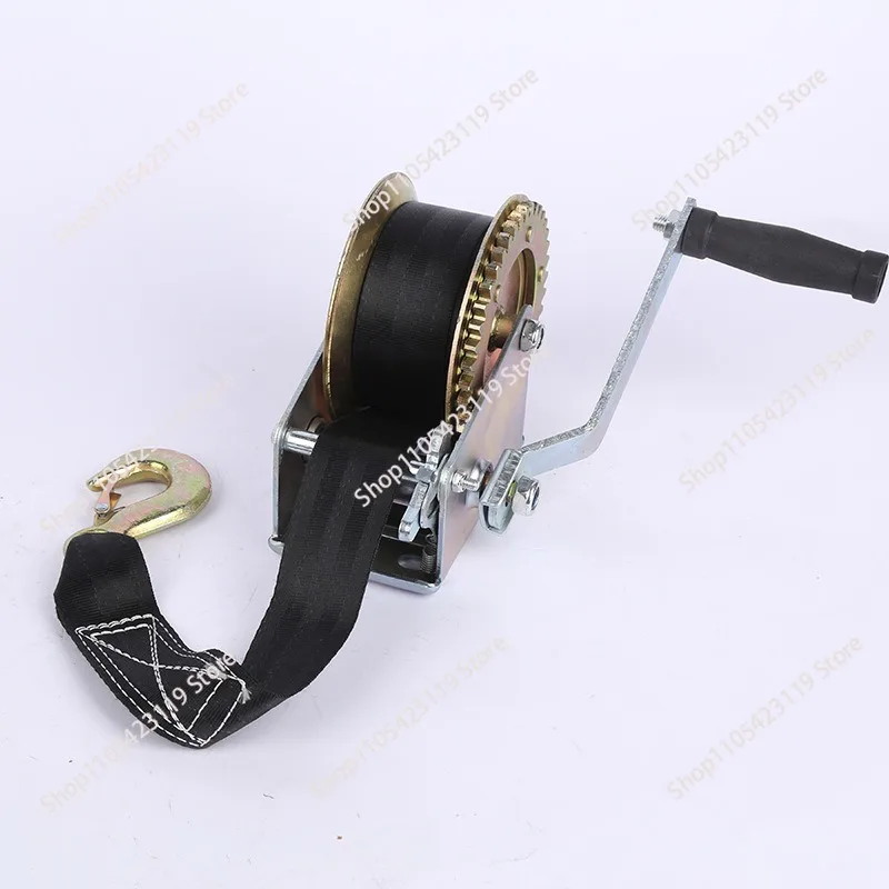 3500Lbs Heavy Duty Boat Trailer Winch with Manual Handle, Marine Rope Winch for Boat Towing