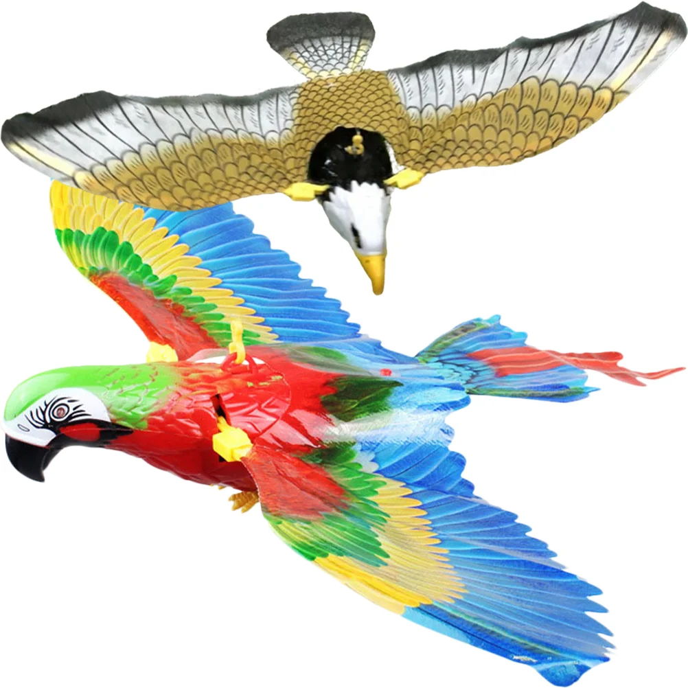 2 Pcs Bird Toy Flying Drone Kids Toys for Childrens Electric Eagle Cat Supply Portable The Birds