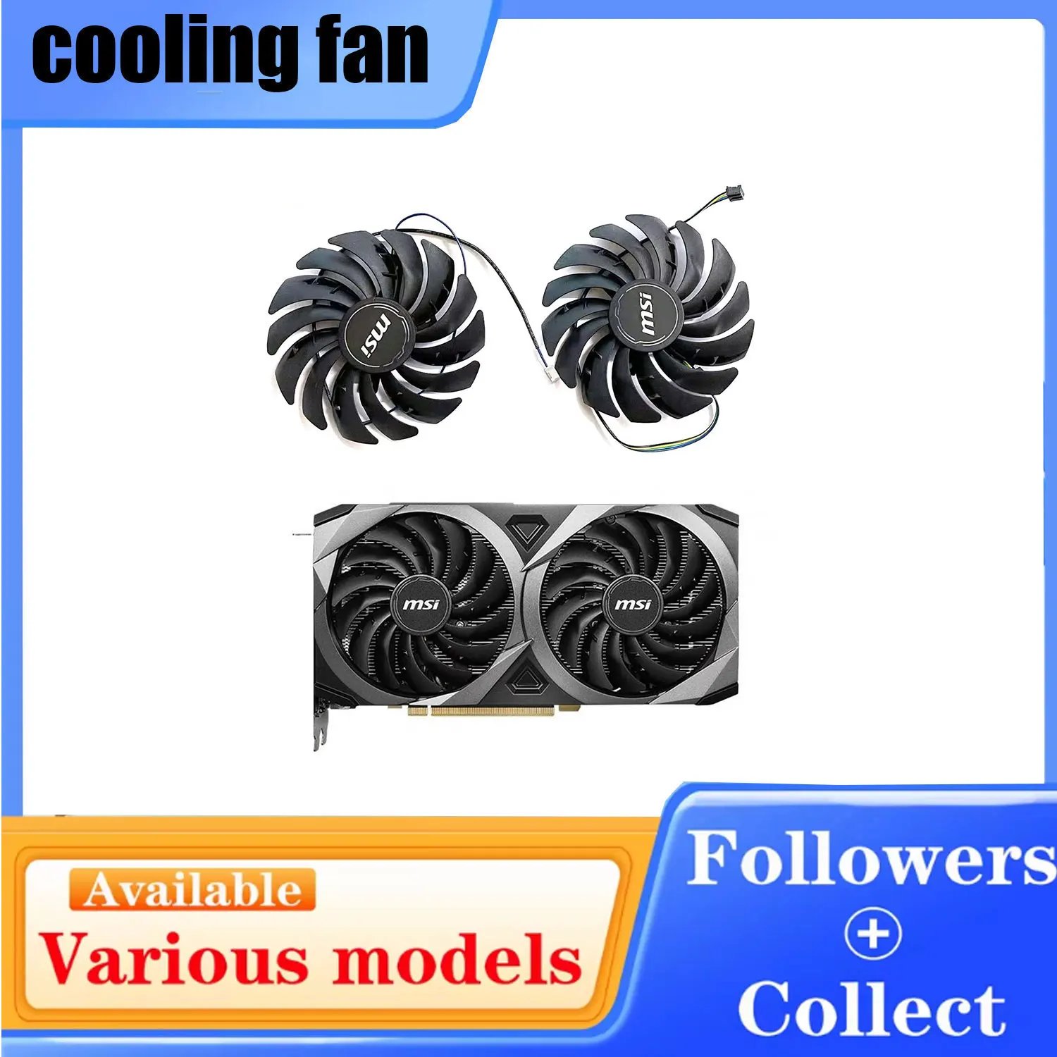 PLD10010S12HH 95MM 4PIN RTX3060 3060TI GPU fan suitable for MSI RTX 3070 3060 3060Ti Ventus 2X OC RX6600 6700XT graphics card