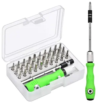 32 in 1 çok fonksiyonlu tornavida seti ile 30 adet Torx Phillips manyetik telefon İzle PC için tornavida bit Mini onarım aracı