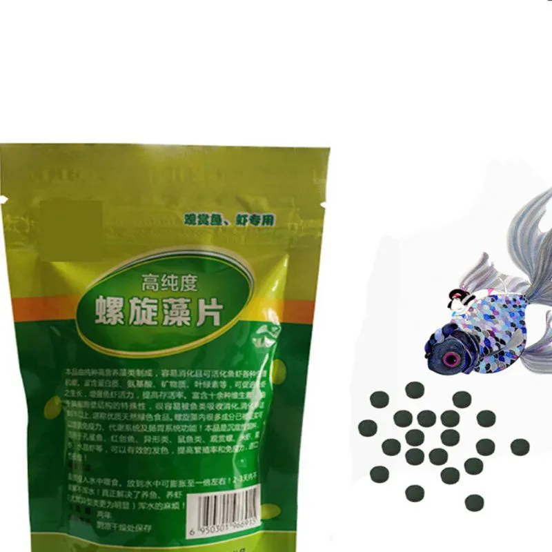 100g Fish Healthy Food Spirulina Natural Plant Tropical Fish Tablets Color Enhanced Feeding Feeder Supplies Pet Feed Supplies