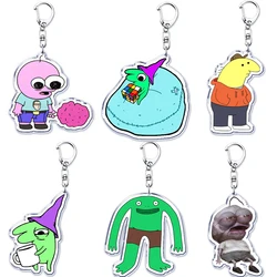 Llaveros acrílicos sonrientes para adultos, llavero de Pim, Charlie Alan, accesorios para bolso, colgante, anillo, joyería, Fans, regalos para amigos