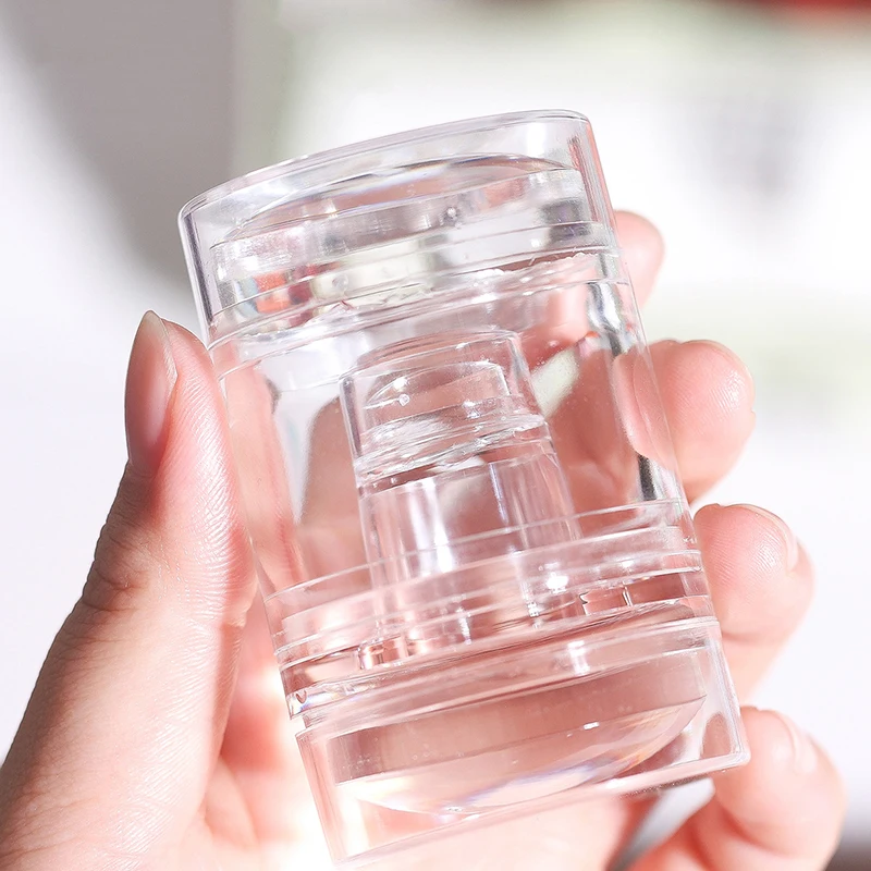 Raschietto per timbri per unghie in silicone gelatina con set di tappi Modelli per unghie Timbro per timbratura Stampa smalto Strumento per timbri per nail art per manicure