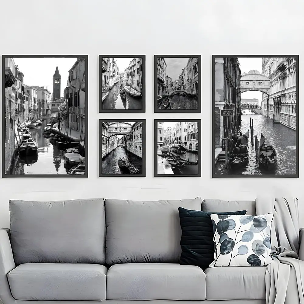 art Venice Italy Poster HD Waterproof Self-Adhesive Wall Art – Multi-Scene Use, Top Gift Pick