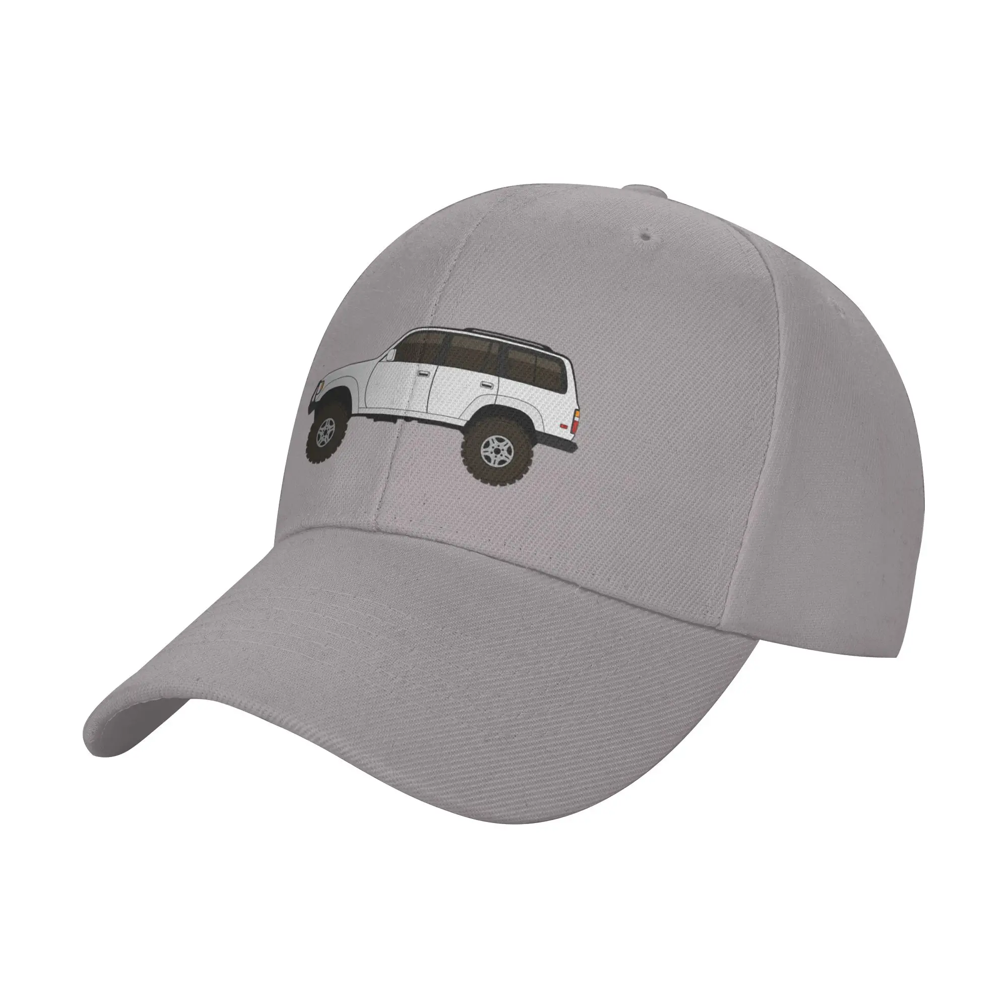 fj80 Land Cruiser white Trendy Baseball Cap Party Casual Cap Casual Hat