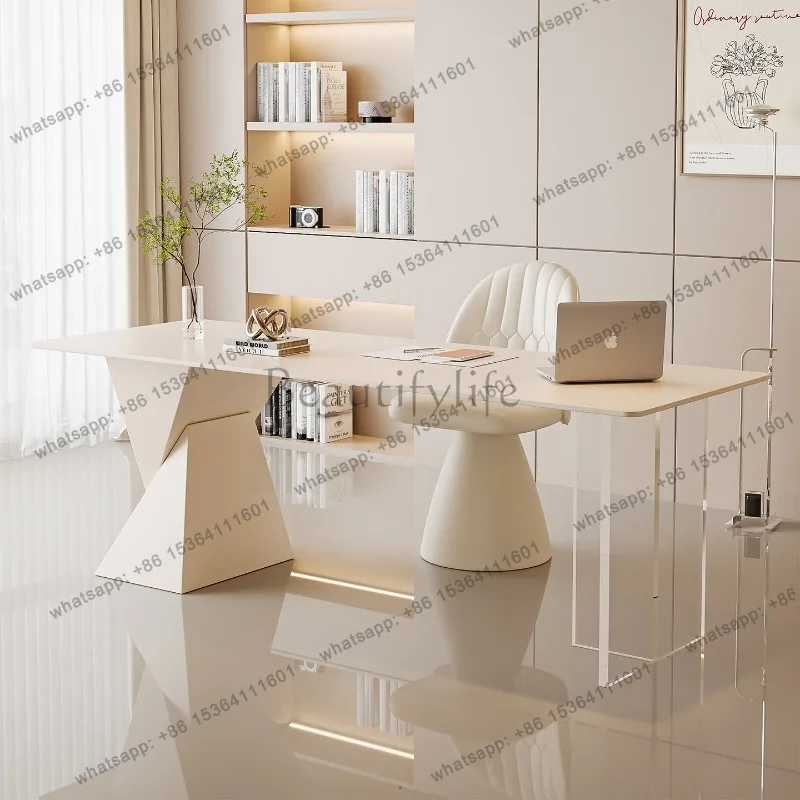 FG Minimalist Display Office Desk Reception Entertainment Mid Century Office Desk Individual Space Saving Tavolino Salon Furnitu