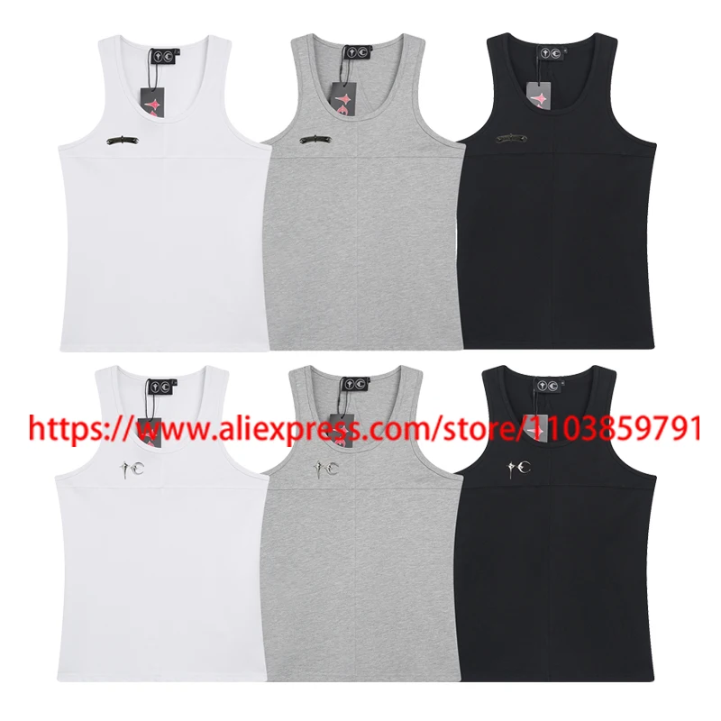 

Best Selling Trend Thug Club Tank Tops High Street Leisure Metal Star Moon Logo Solid Color Running Fitness THUG CLUB Vest Tees