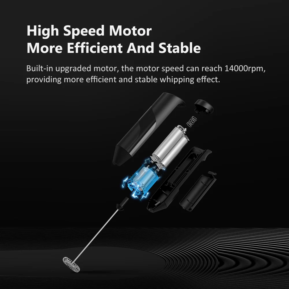 Youpin Circle Joy Electric Milk Frother Stainless Steel Mini Blender Coffee Milk Whisk Automatic Powder Mixer Kitchen Artifact