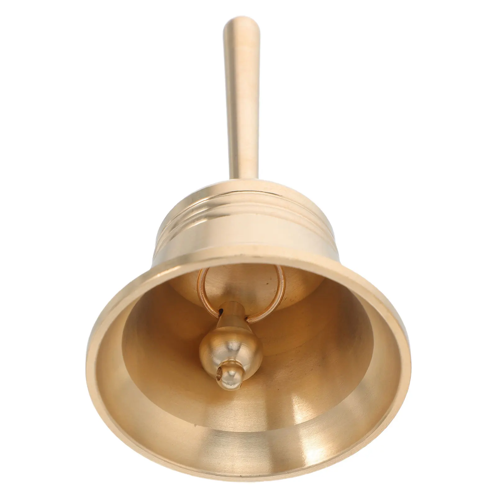 

Solid Brass Hand Bell, Electroplated Metal Noise Maker For Wedding Dinner Meditation Animal Training Service