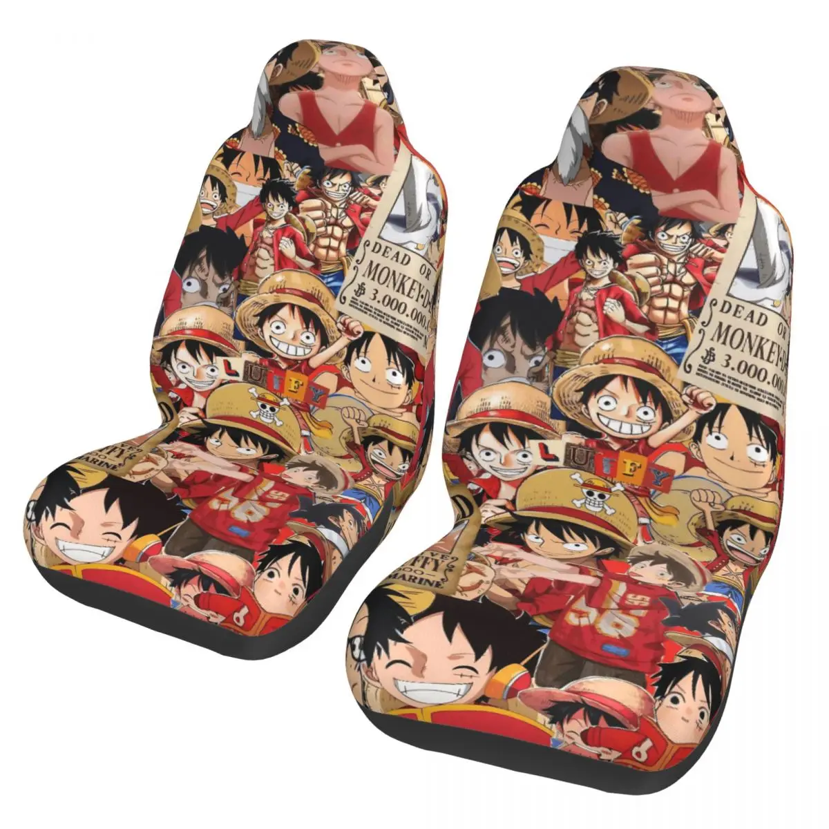 

One Piece Universal Car Seat Cover Protector Interior Accessories Women Luffy Anime Car Seat Cushion Fabric Fishing