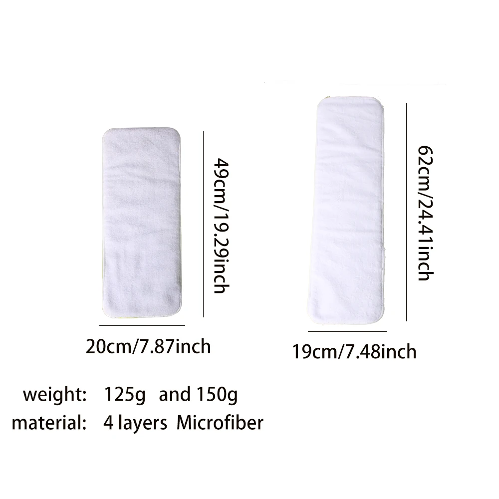 2PCS Adjustable Size Diaper Adult Reusable Washable Incontinence Underwear Waterproof Diaper Pants with 2 Insert