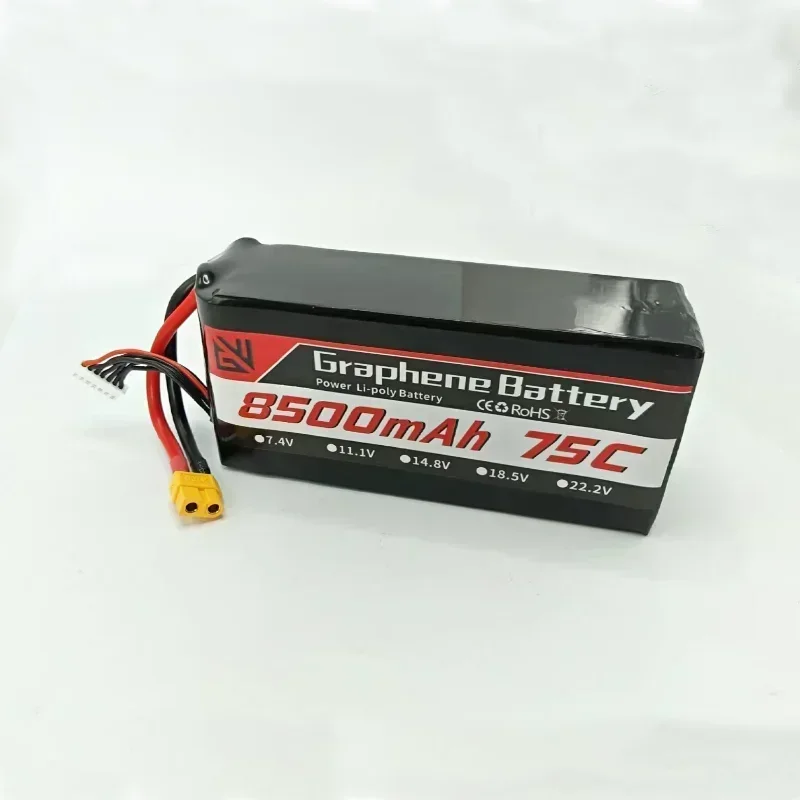 22.2V/6S lithium battery 8500mAh 75C drone battery suitable for remote control car aircraft boat quadcopter spare parts