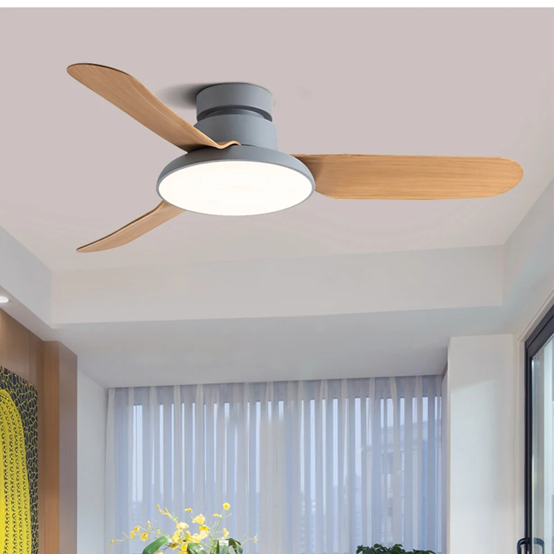 Ceiling Fan with Led Light Remote Control For Dining Living Room Bedroom Nordic Home Decor Ventilador De Techo