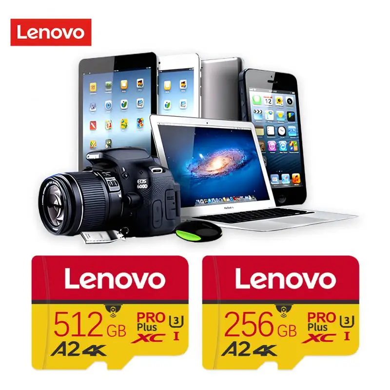 Lenovo Micro Memory SD Card 2TB 1TB 512GB 256GB SD Card SD/TF Flash Card Memory Card 128GB TF Card For Phone Camera Steam Deck