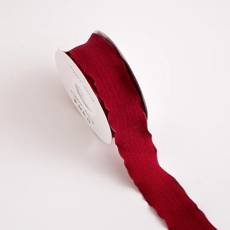 1 لفة بوهو شيك مطوي الشريط مع لوتس ليف حافة النسيج هدية التفاف التعادل لزينة عطلة، مثالية لعيد الميلاد