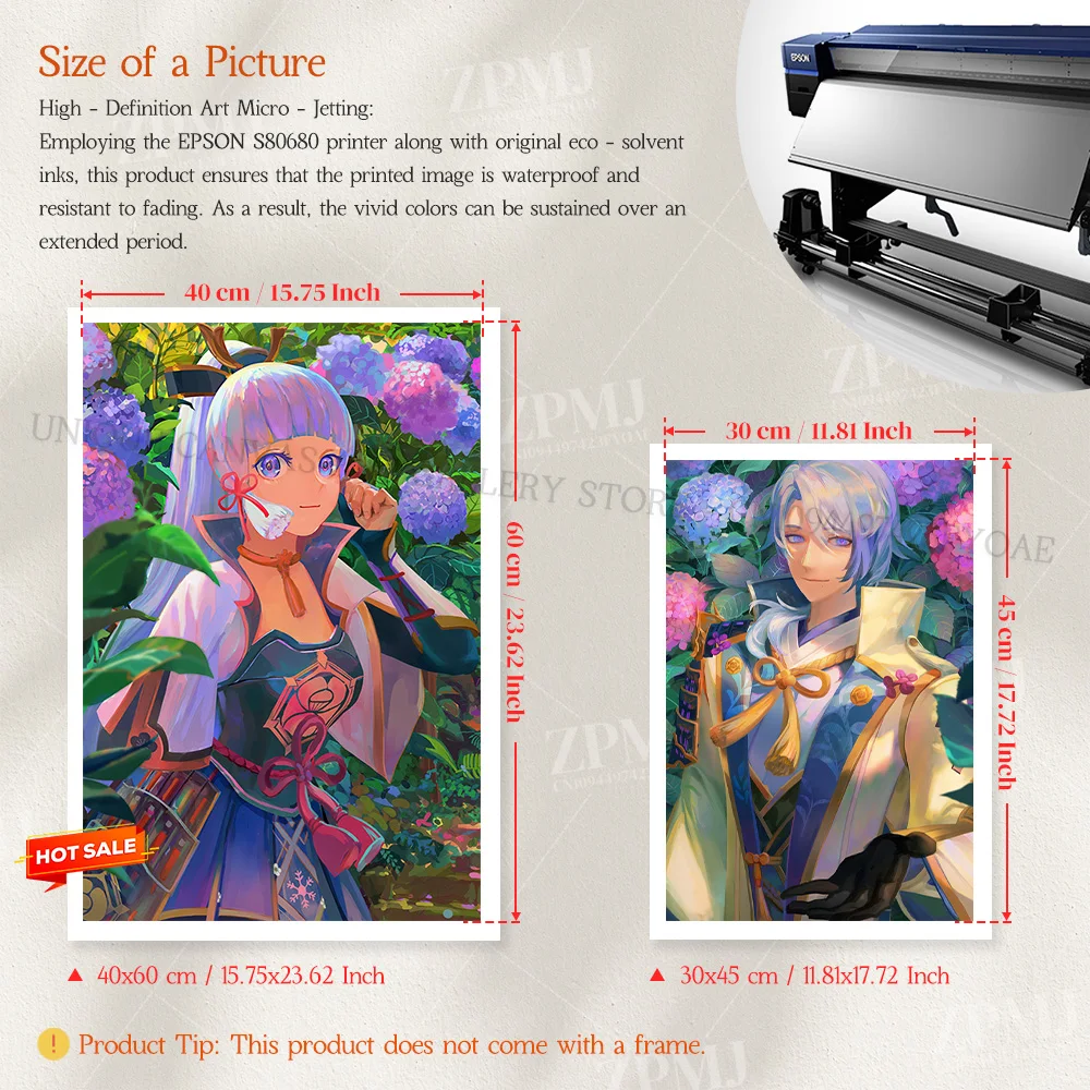 Genshin Impact Wandkunst HD-gedruckte Bilder Kawaii Yae Miko Leinwand Home Decor Gemälde Kein Rahmen Heiße Spielplakate für Wohnzimmer – Detail 3