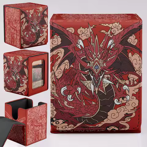 TCG 100+ Card Capacity Deck Box - Dragon Design Durable &amp; Cost-Effective Storage For TCG Cards Ideal For YGO PTCG Magic Gifts