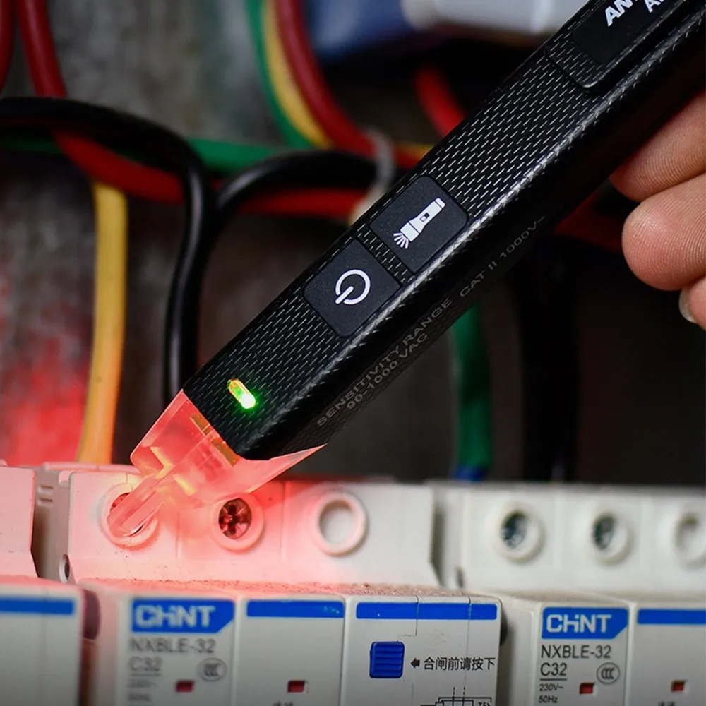 Non Contact Tester Voltage Tester Pen LED Light Sound Alarm Electrical Tester Pen Live Wire Testing ABS Plastic