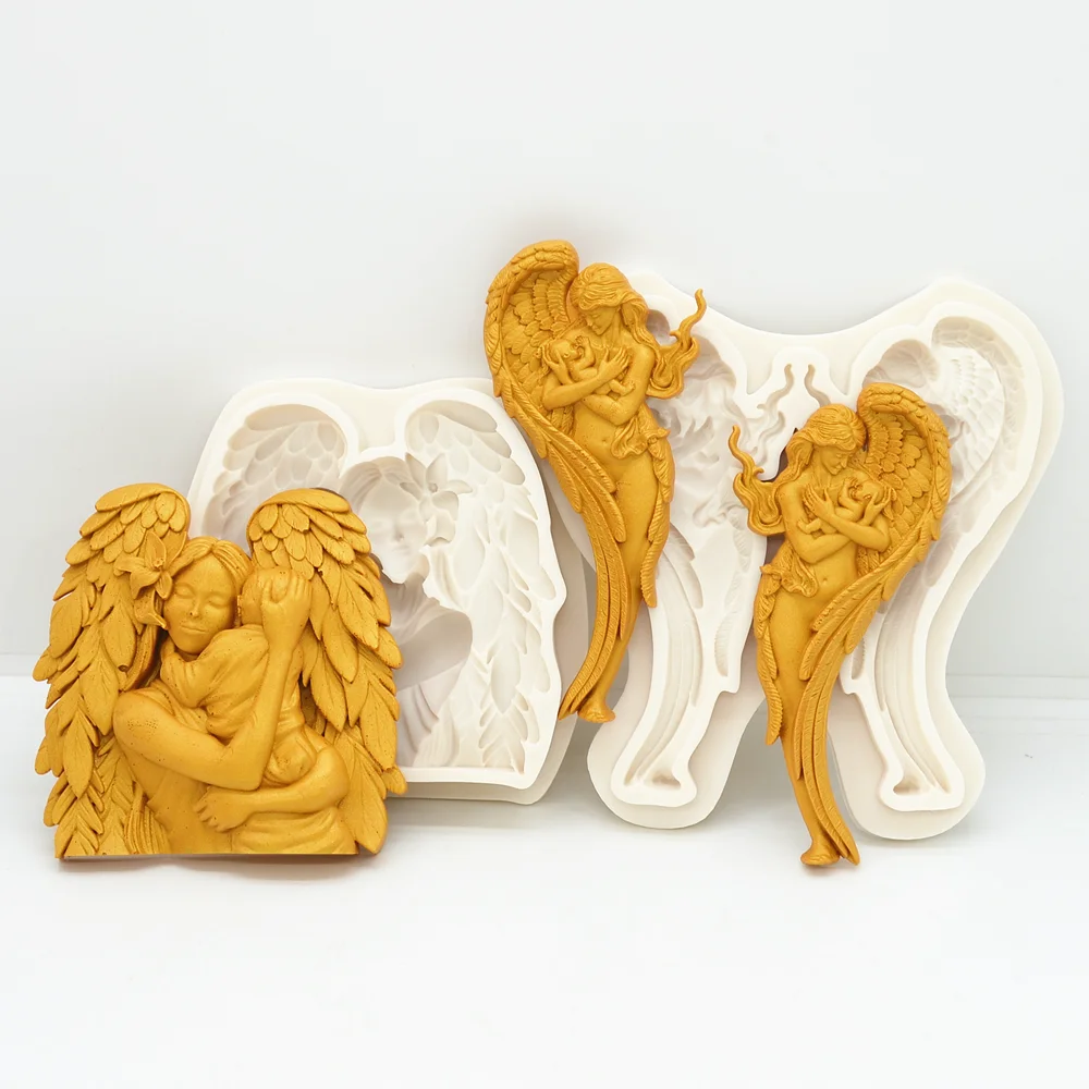 Angel Silicone Mold Baby Kitchen Cake Baking Decoration Tools For DIY Creativity Gift Chocolate Pastry Candy Fondant Moulds