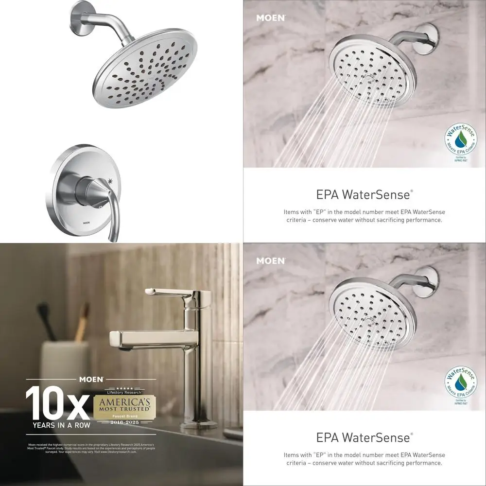 1-Handle M-CORE 2-Series Shower Trim Kit, Required, Chrome Finish