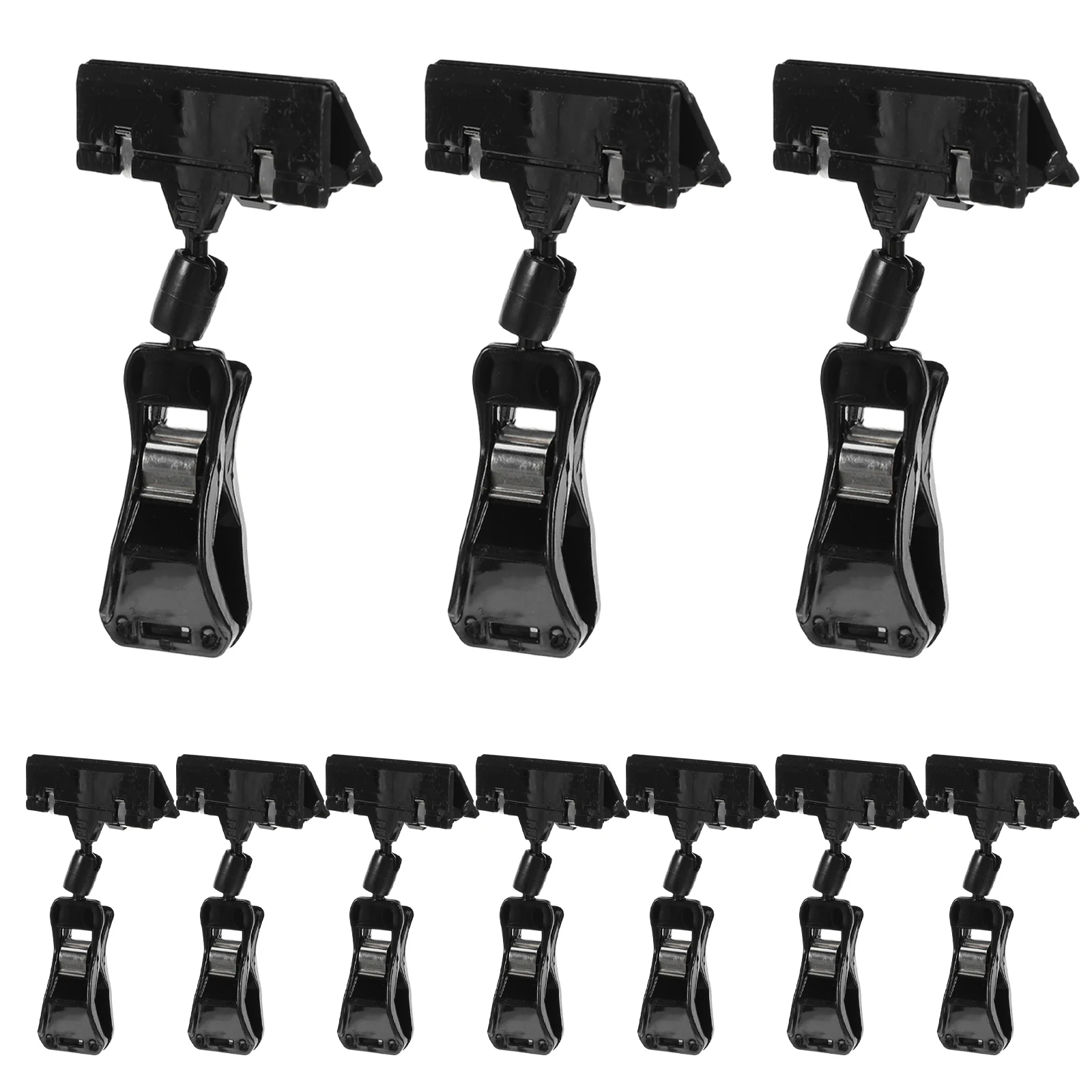 10 قطعة حامل علامة مقاطع لعرض تدوير سعر الرف المشبك مزدوج الوجهين حامل بطاقة بلاستيكية حامل دوار لعرض البيع #1