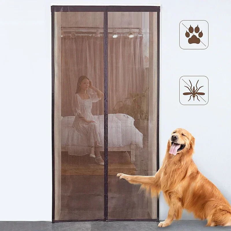 Magnetic mosquito net door custom Size door curtain mosquito door screen automatically turn off the invisible mesh mosquito nets