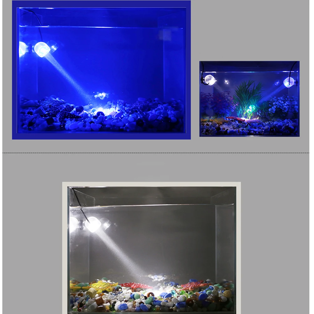 

Underwater Lamp LED Aquarium Light for Coral Reef Fish Tank Submersible Aquarium Lamp with (Blue)
