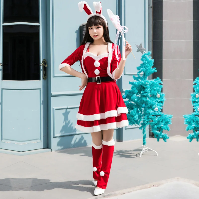 女性のためのクリスマスコスプレコスチューム、santalausドレス、ステージショー服、セクシーな赤、ダンス、バスローブ、新しいファッション、2022