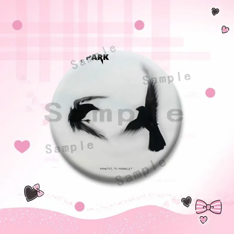 RockBandL-LinkinP-ParkExquisiteLapelPinsHandmadeRoundBadgeFunnySnap-inBroochClothesHatBackpackJewelryAccessories
