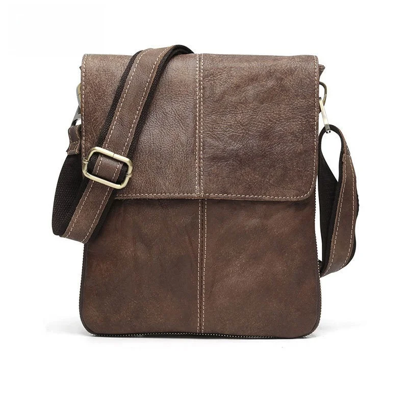 

Fashionable Men's Shoulder Bag Top Layer Cowhide Leather Crossbody Bag Casual Style Autumn Winter Leather Goods from China