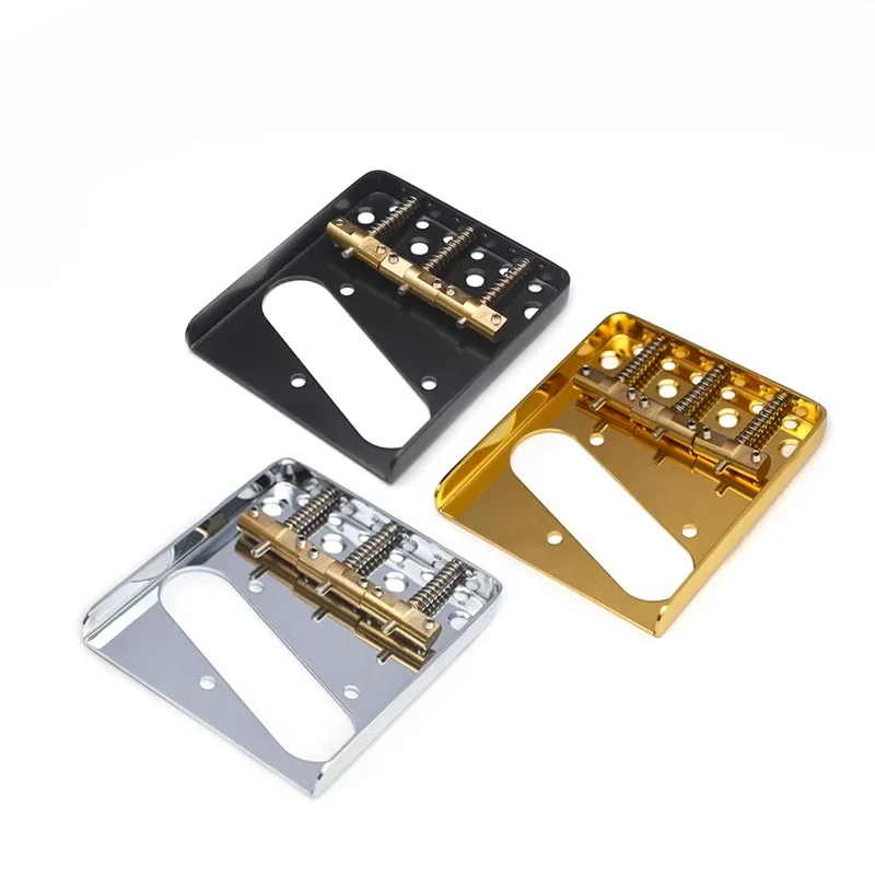 

"TL Electric Guitar Fixed Bridge – 3Saddle Compensated Brass String Saddles for Enhanced Tuning Stability"-HR Music Shop Store