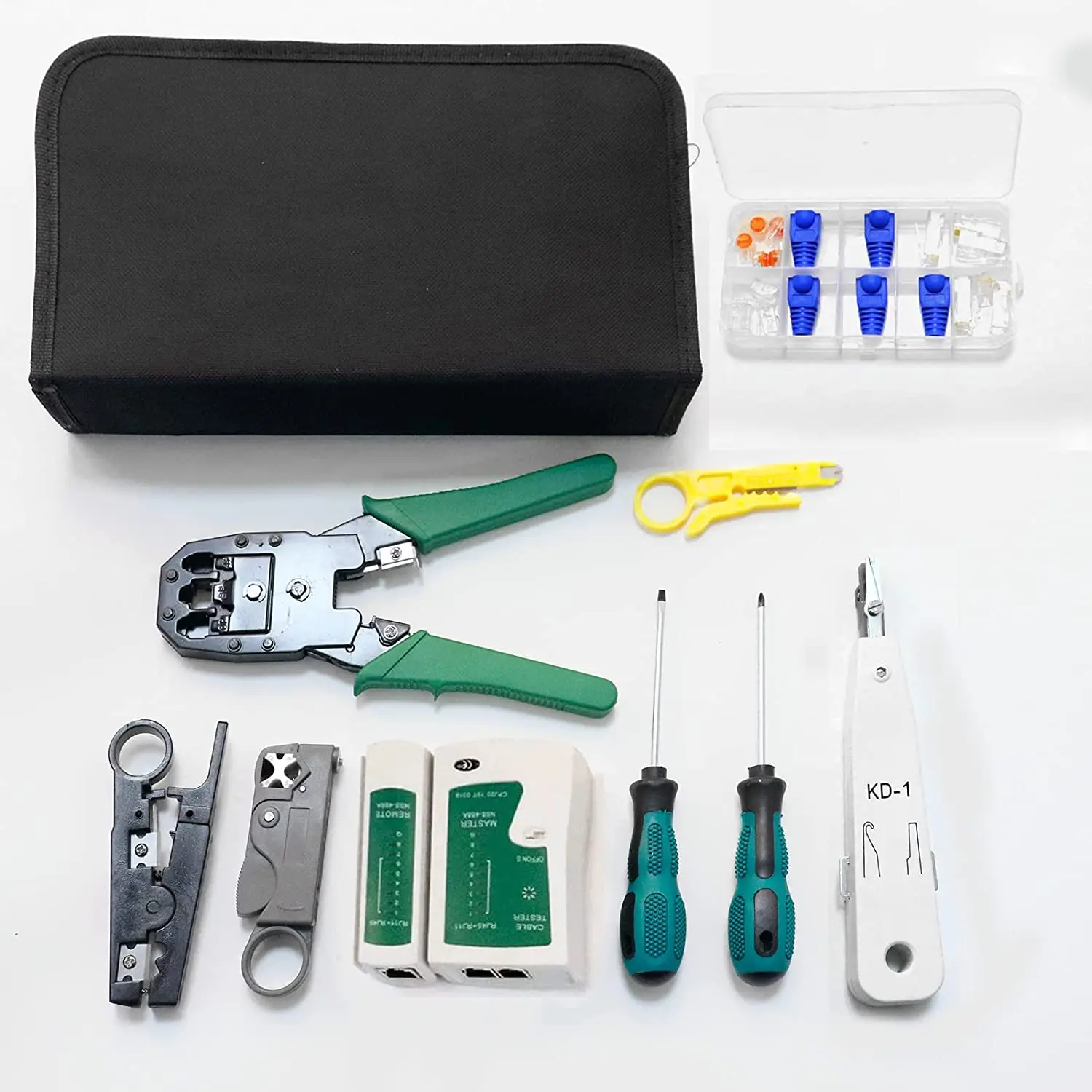 TEROW-2171 11-in-1Repair tool kit RJ45 RJ11 RJ12 CAT5 CAT5e Tragbare LAN Netzwerk Reparatur Tool Kit Utp Kabel Tester Zange Crimp