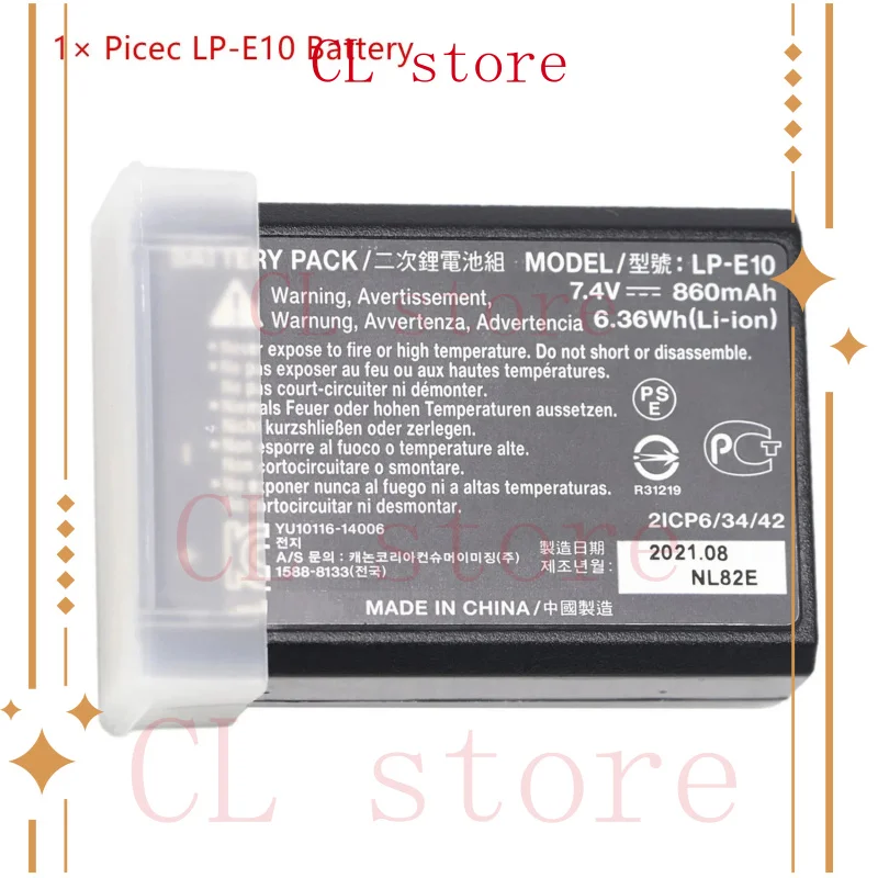 Original LP-E10 LPE10 Camera Battery LC-E10 Charger For Canon EOS Rebel T3 T6 T7 T100 Kiss X50 X80 X90 1500D  3000D 4000D Camera