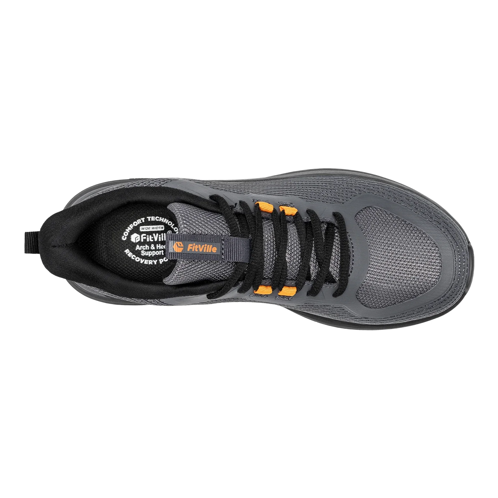 FitVille Herren-Walkingschuhe mit breiter Zehenpartie, dicke Sohle, lässige Sportsneaker, bequeme Fitness-Laufschuhe für Herren, atmungsaktiv für den Herbst – Detail 13